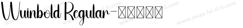 Wuinbold Regular字体转换